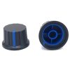 A-5455-1.jpg Black Knob Blue Pointer 16x24mm Shaft Diameter 6.00mm Split Shaft