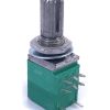 100Electronics 10K OHM Logarithmic Dual Taper Potentiometer On-off Switch Spline Shaft PCB Mount 9mm