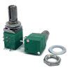 100Electronics 10K OHM Logarithmic Dual Taper Potentiometer On-off Switch Spline Shaft PCB Mount 9mm