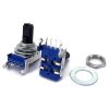 100Electronics 100K OHM Logarithmic Taper Potentiometer D Shaft PCB 11mm