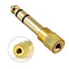 3.5mm Female to 6.35mm 1/4" Male Stereo Audio Jack Adaptor Gold Plated Total Length 44mm