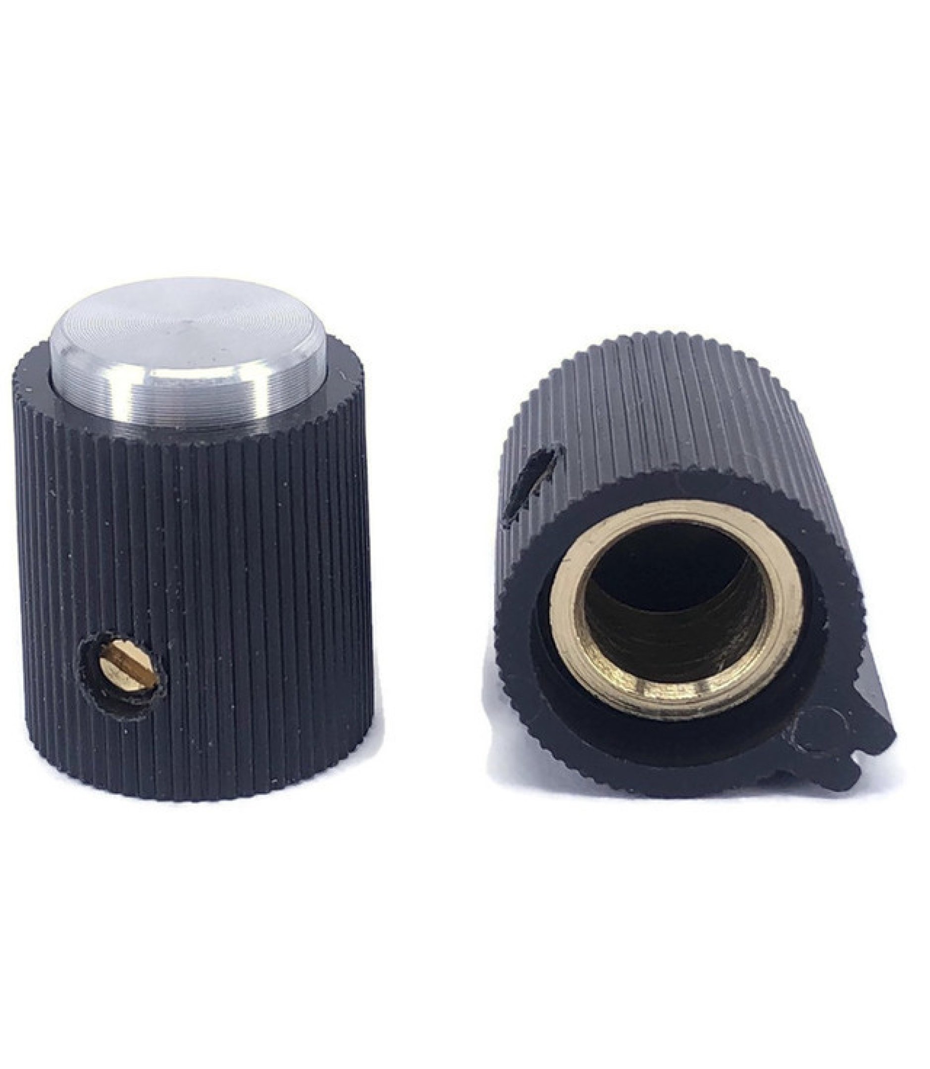 Control Black Knob 16x16mm Shaft Diameter 6.35mm