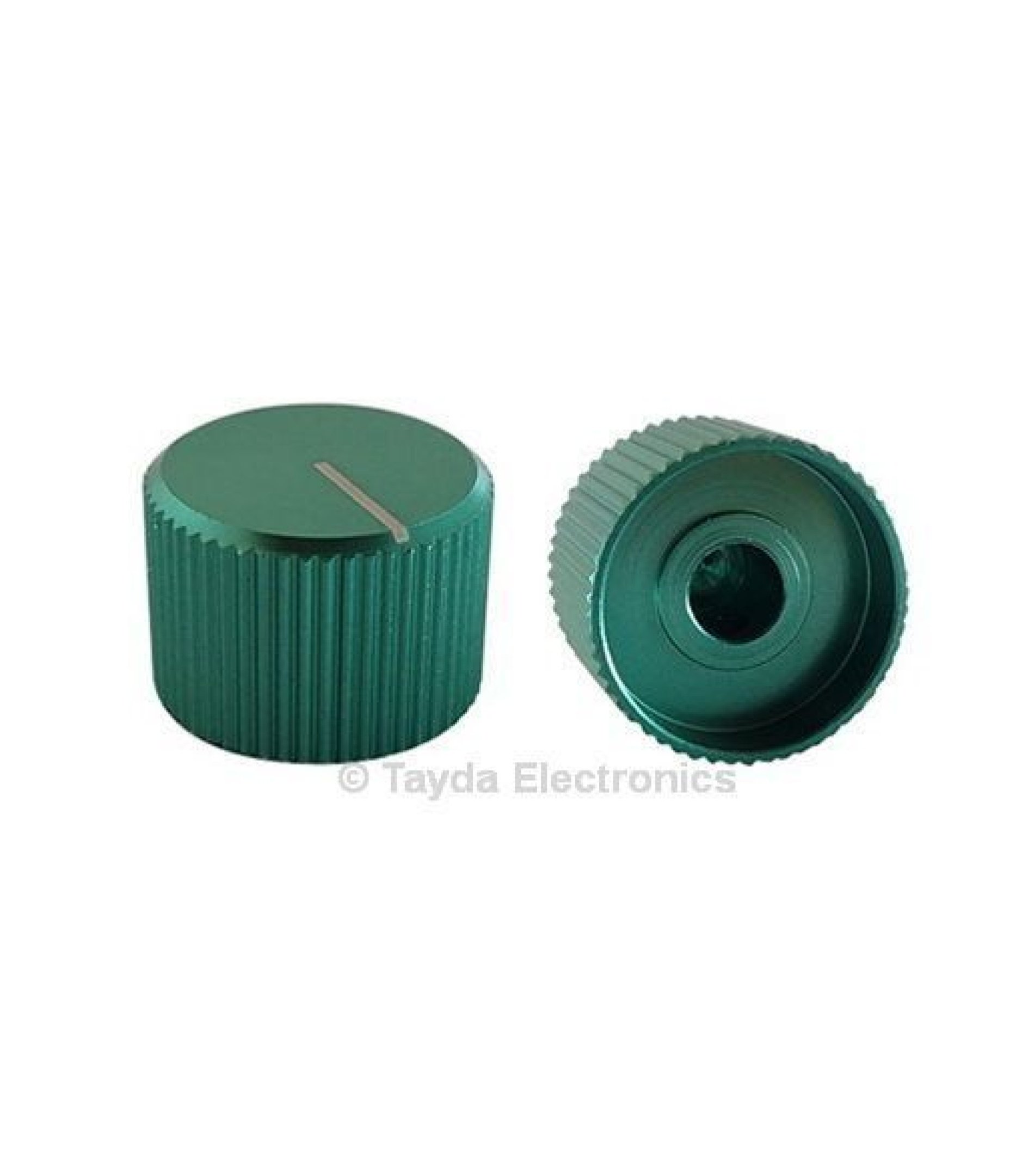 Knurled Aluminum Green Knob Shaft 6.00mm