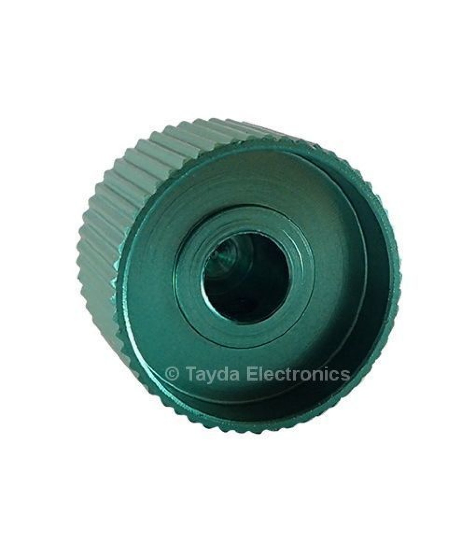 Knurled Aluminum Green Knob Shaft 6.00mm