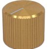 Knurled Aluminum Light Gold Knob 13x15mm