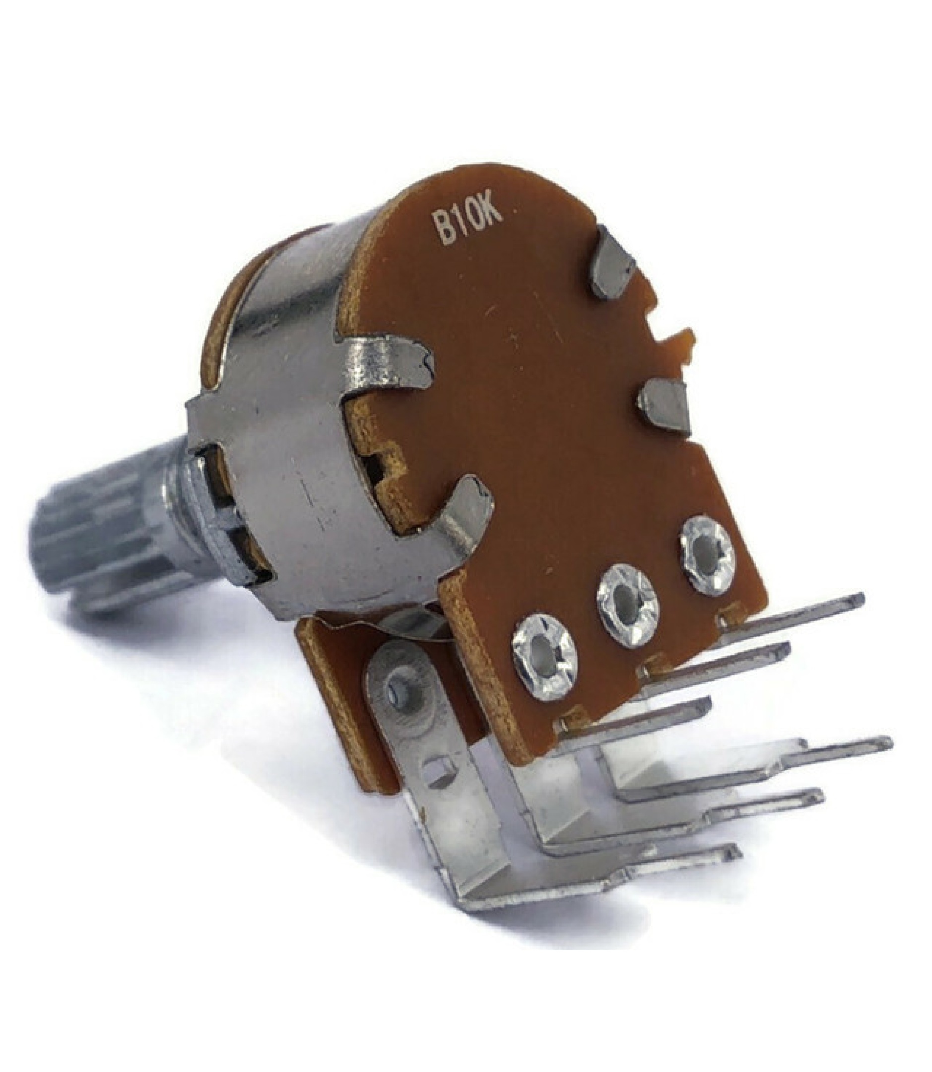 100Electronics 100K OHM Linear Dual Taper Potentiometer Spline Shaft PCB Mount