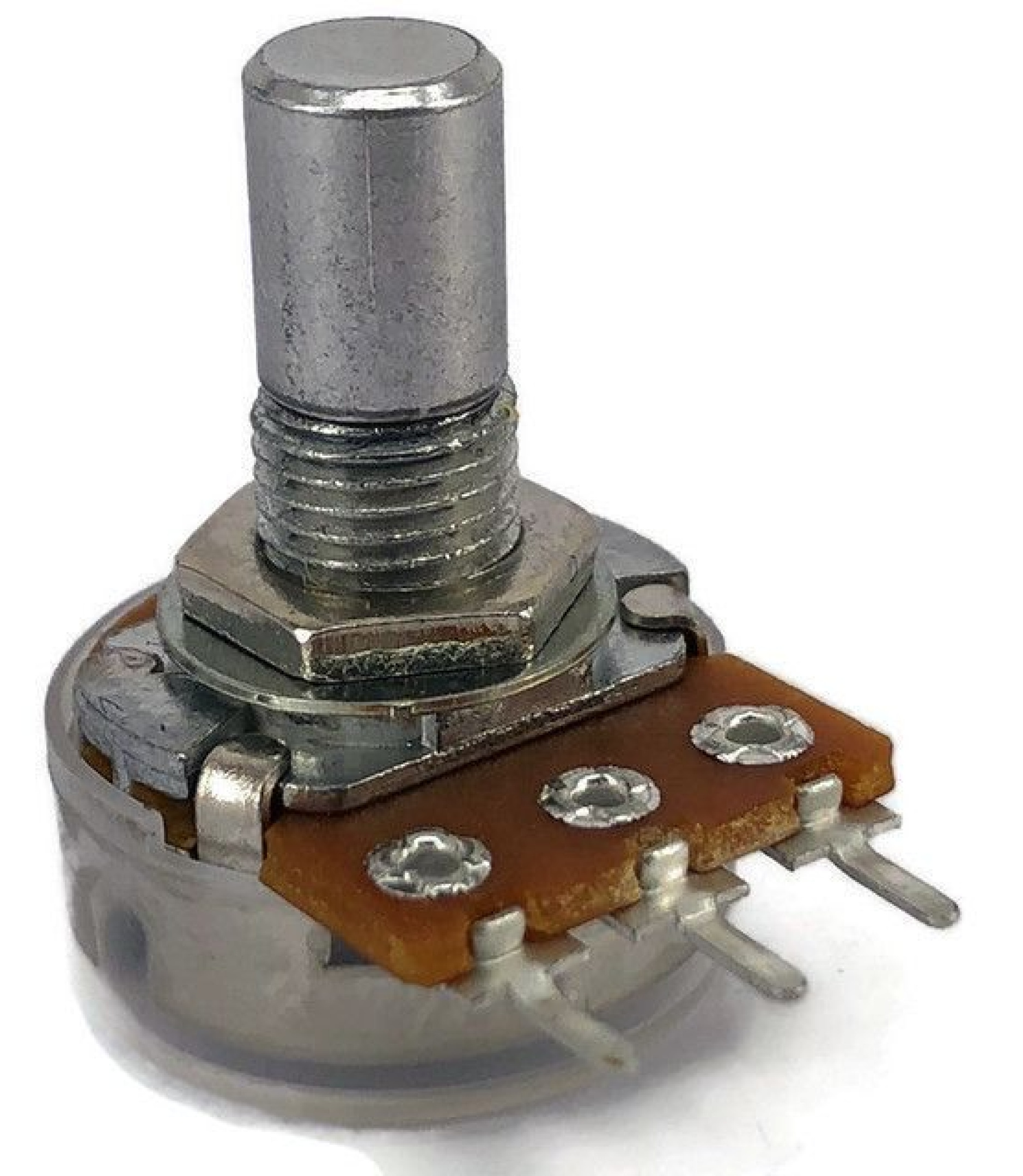 2K OHM Logarithmic Taper Potentiometer PCB Mount Round Shaft Dia: 6.35mm
