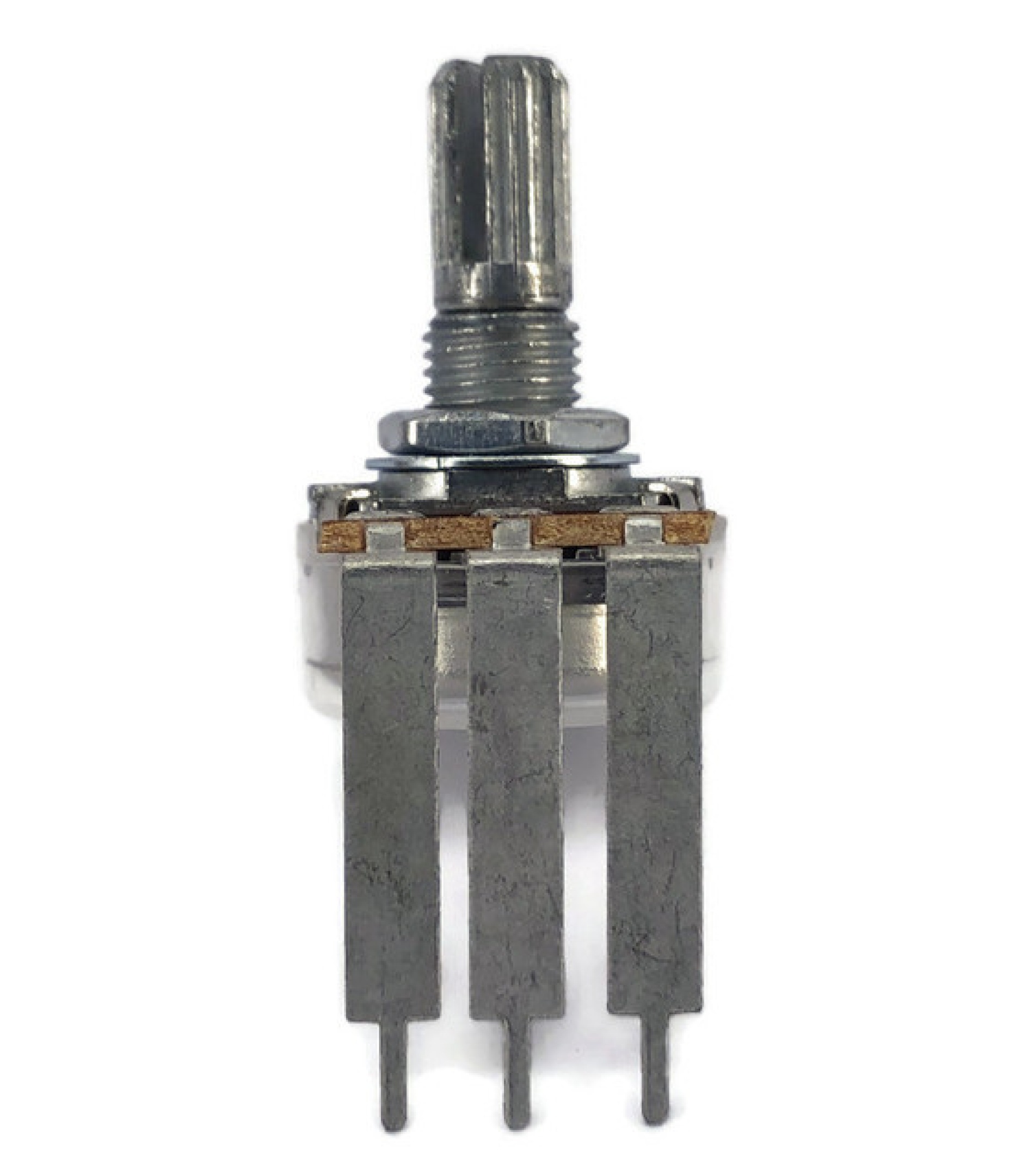 100Electronics 100K OHM Linear Taper Potentiometer Spline Shaft PCB Mount