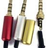 3.5mm 4 Poles Aluminum Audio Plug Red color with Tail