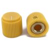Rippel knob Yellow 18x17mm Shaft Hole 6.35mm