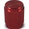 Aluminum Control Knurled knob 13x16mm Shaft Hole 6.4mm Red