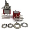 Mini Toggle Switch 1M Series DPDT On-On-On Short Handle Vertical right angle