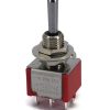 Mini Toggle Switch 1M Series DPDT On-On-On
