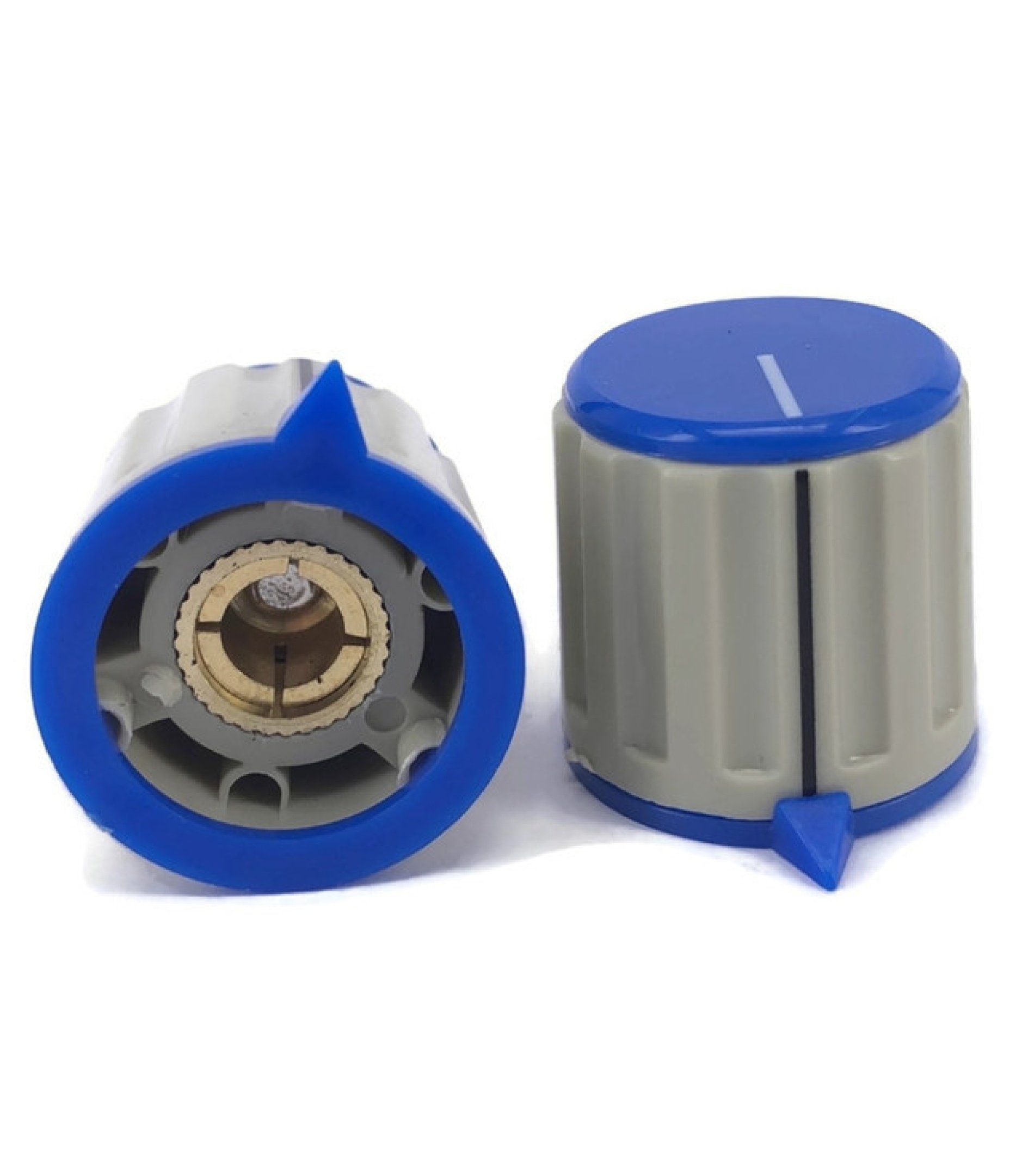 Amplifier Gray Knob Blue top 25X20mm shaft hole 6mm