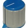 Amplifier Silver Knob Green top 25X20mm shaft hole 6mm