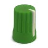 Green Rubber Knob 15x20mm D Shaft 6x4.5mm