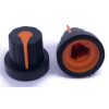 Black knob Orange Pointer 16x14mm shaft hole 6x18T