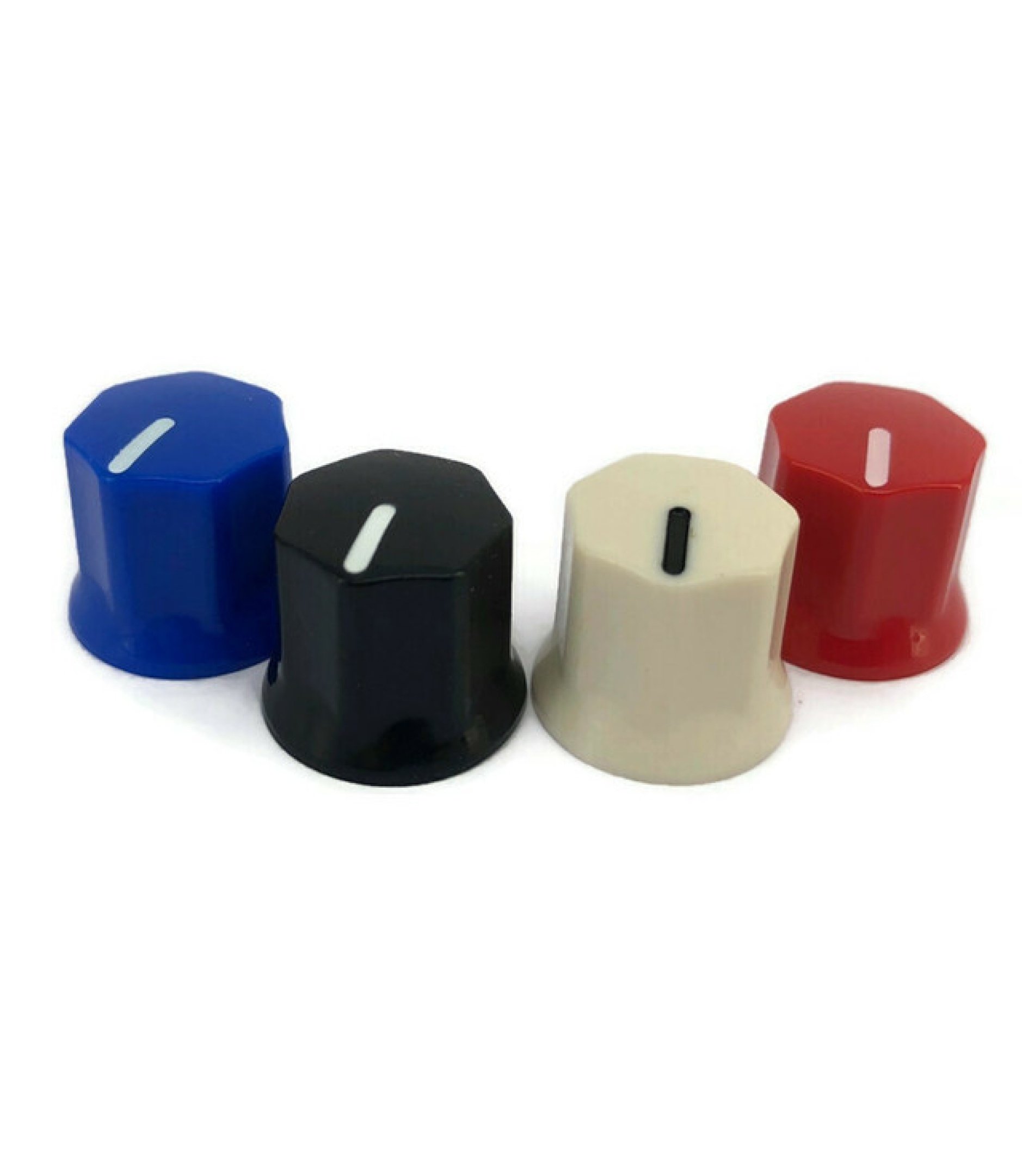 Black Plastic knob 15x14mm D Shaft 6x4.5mm