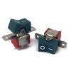 Mini Rocker Switch ON-OFF-ON DPDT Green Actuator with Marking