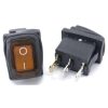 Waterproof Rocker Switch Yellow ON/OFF SPST Panel Mount LAMP 12V