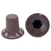 Brown Knob with white Numbering 1 to 10 23x18mm Shaft 6x18T