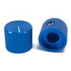 Knurled Aluminum Blue Knob 13x15mm