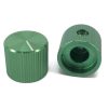 Knurled Aluminum Green Knob 13x15mm