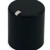 Black control knob 9.8x11mm Shaft hole 6x18T