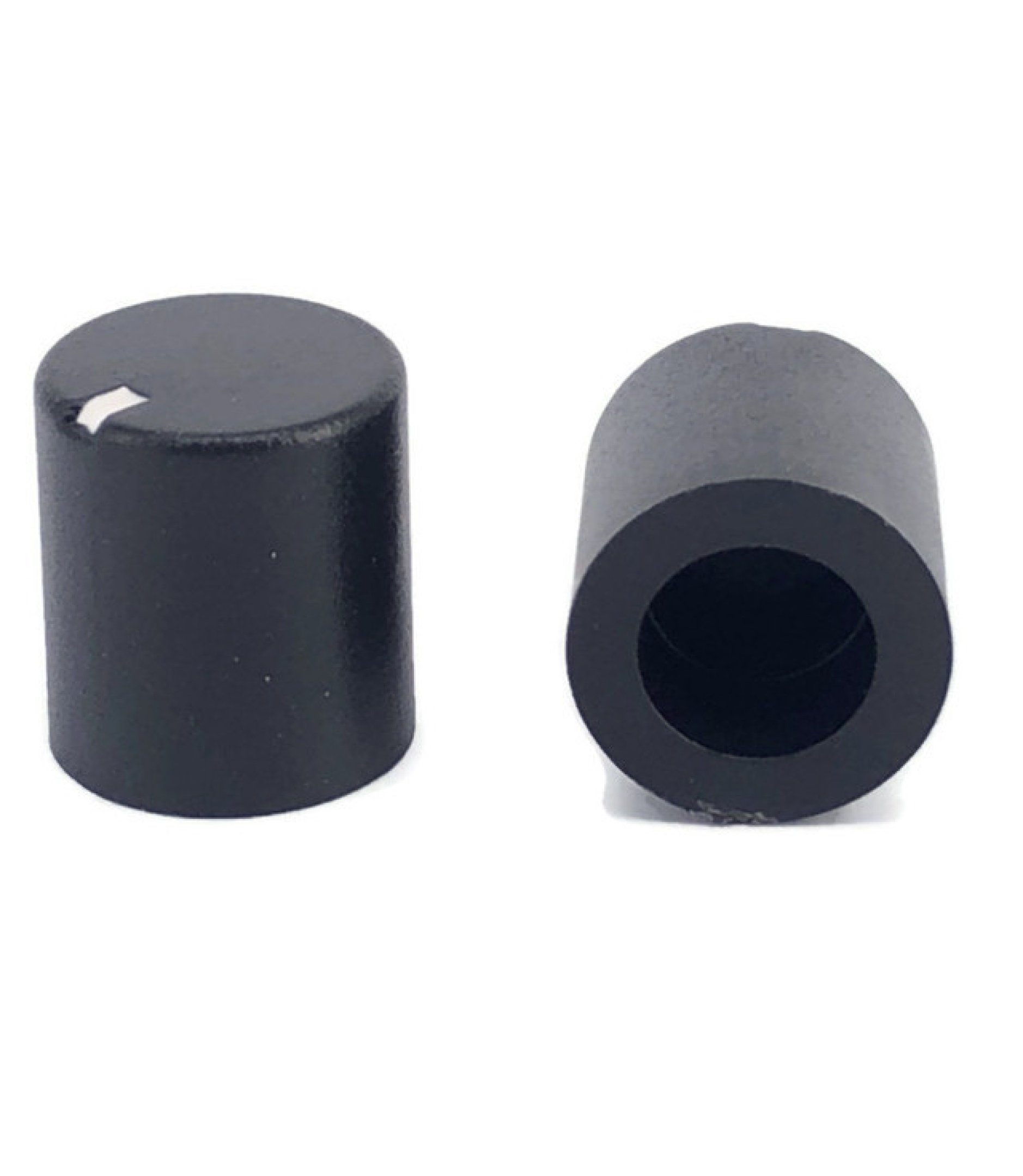 Black control knob 9.8x11mm Shaft hole 6x18T