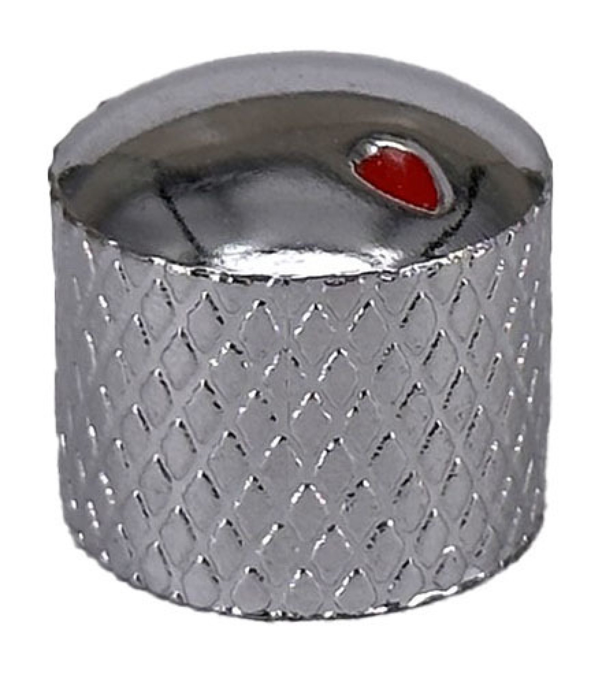 Silver Control Knob 16x15mm Shaft 6x18T