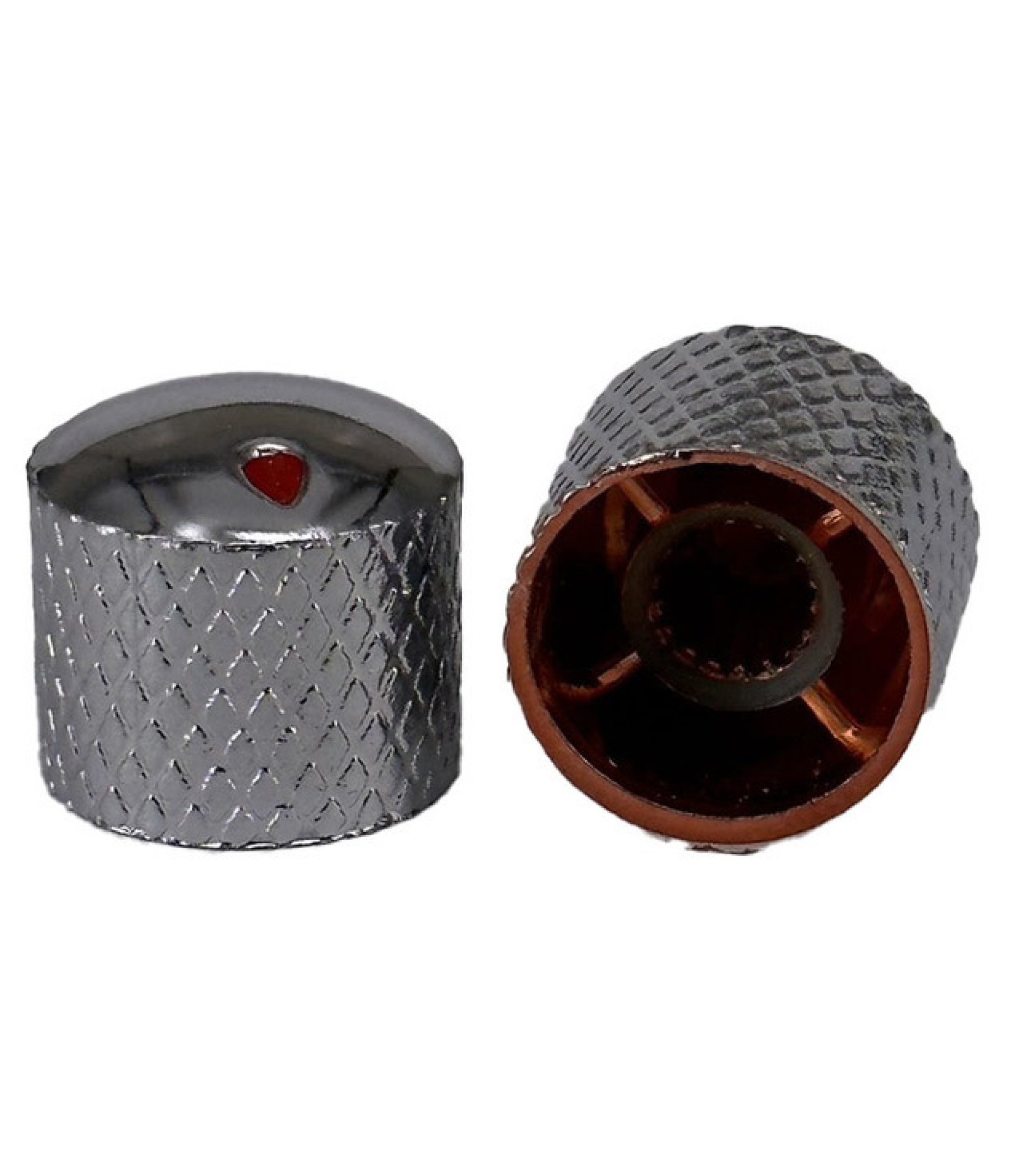 Silver Control Knob 16x15mm Shaft 6x18T