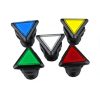 Red Triangle Illuminated Push Button Switch SPDT Momentary 12V