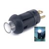 Illuminated PUSH BUTTON SWITCH SPST Momentary White LED 0.1A 30VDC