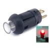 Illuminated PUSH BUTTON SWITCH SPST Momentary Red LED 0.1A 30VDC