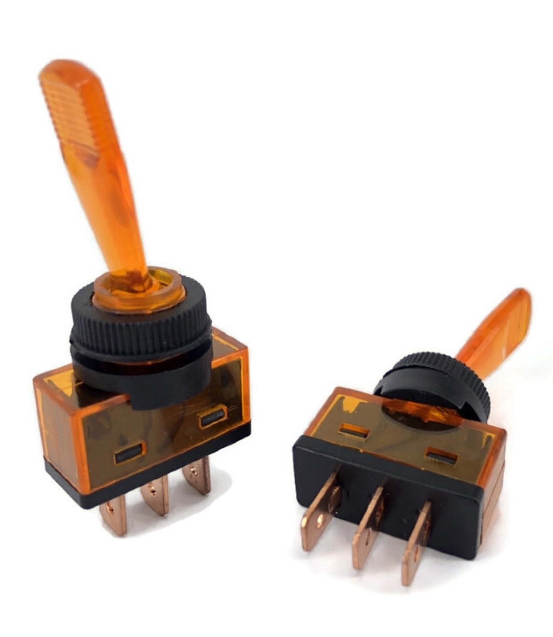 Toggle Switch SPST On-On Yellow