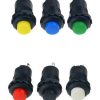 A-6454-2.jpg PUSH BUTTON SWITCH MOMENTARY Red Color SPST 3A 125VAC 12mm