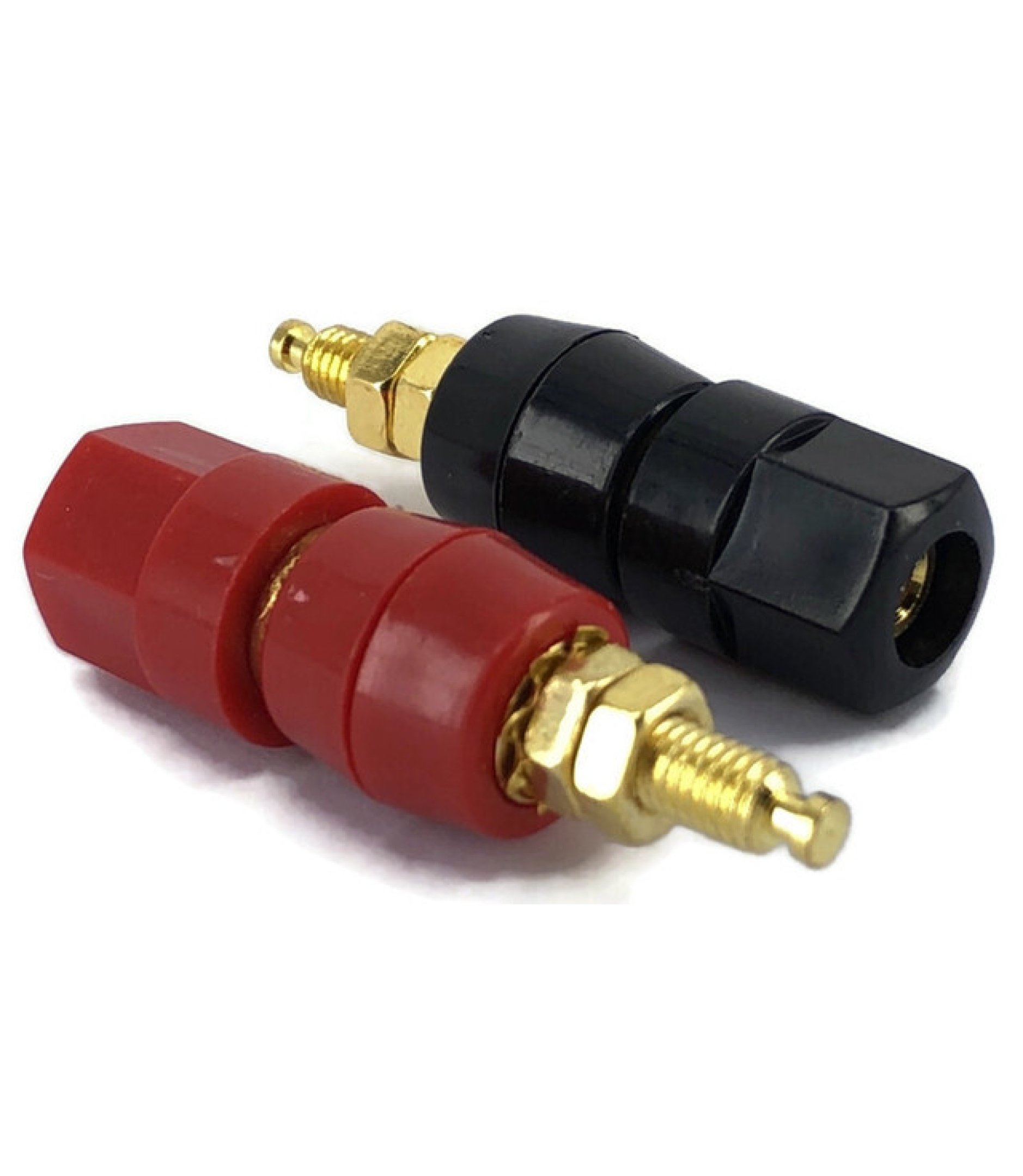 Black Speaker Binding Post 4mm Connector Gold Plated