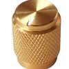 Aluminum Control Knurled knob Gold color 13x16mm Shaft hole 6.4mm