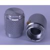 Aluminum Control Knurled knob Silver color 13x16mm Shaft hole 6.4mm