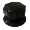 Black Knob 38x21mm Shaft 1/4 Zoll