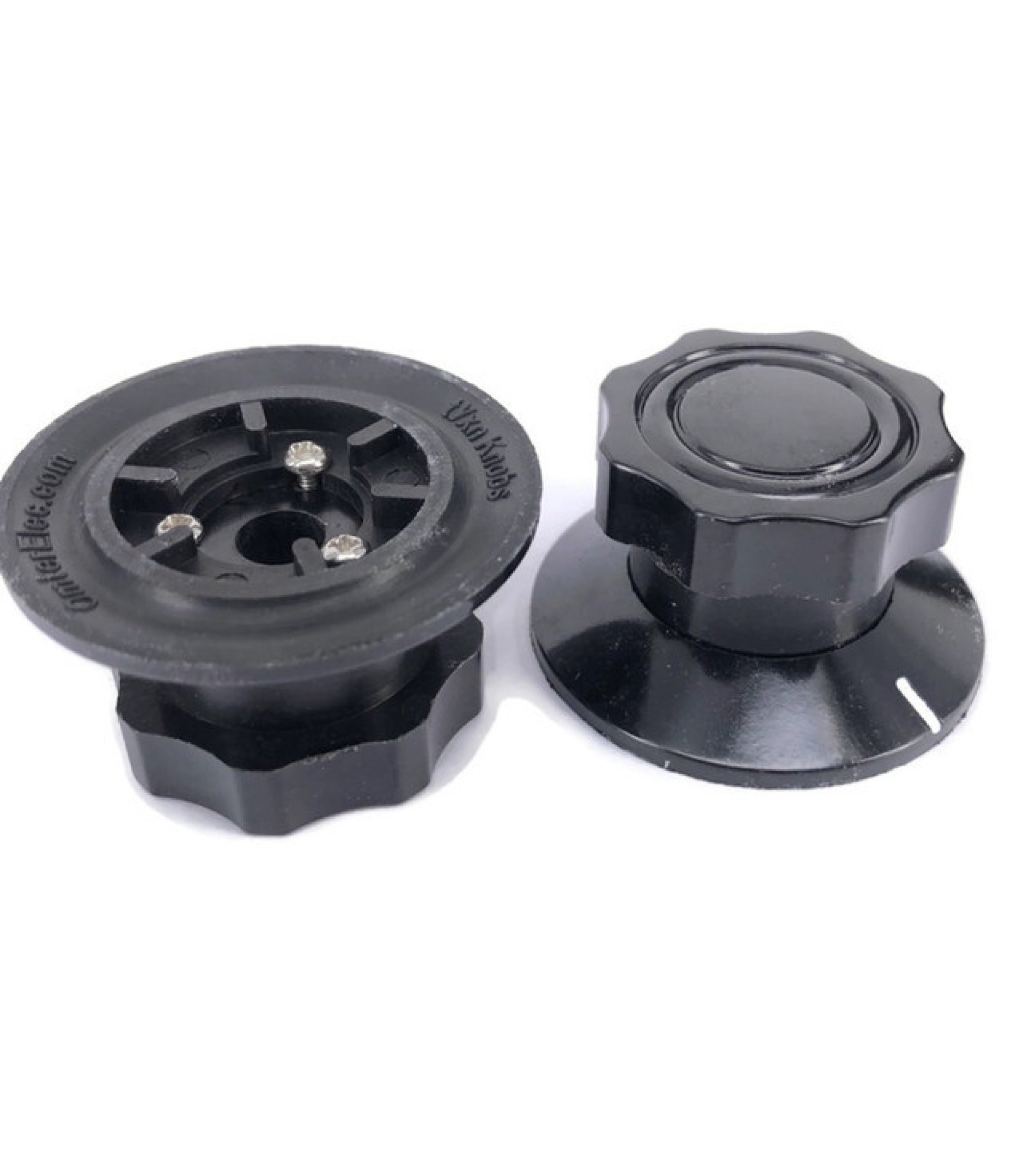 Black Knob 38x21mm Shaft 1/4 Zoll