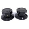 Black Knob 38x21mm Shaft 1/4 Zoll