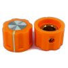 KN1360 ABS Fluted Orange Knob 16x12mm