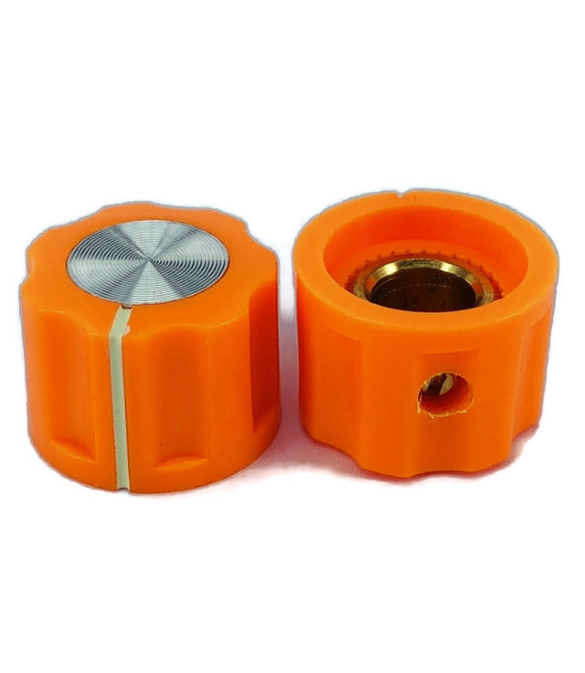 KN1360 ABS Fluted Orange Knob 16x12mm