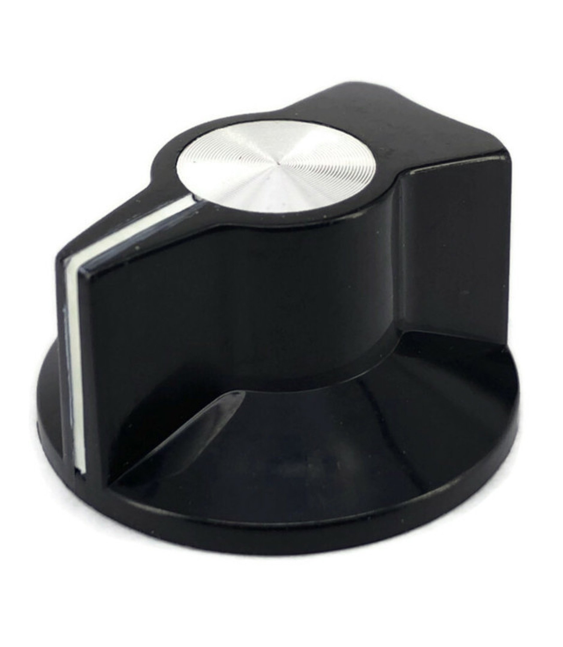 Classic knob Black color 29x16mm Shaft hole 6.4mm