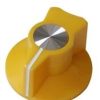 Classic knob Yellow color 29x16mm Shaft hole 6.4mm