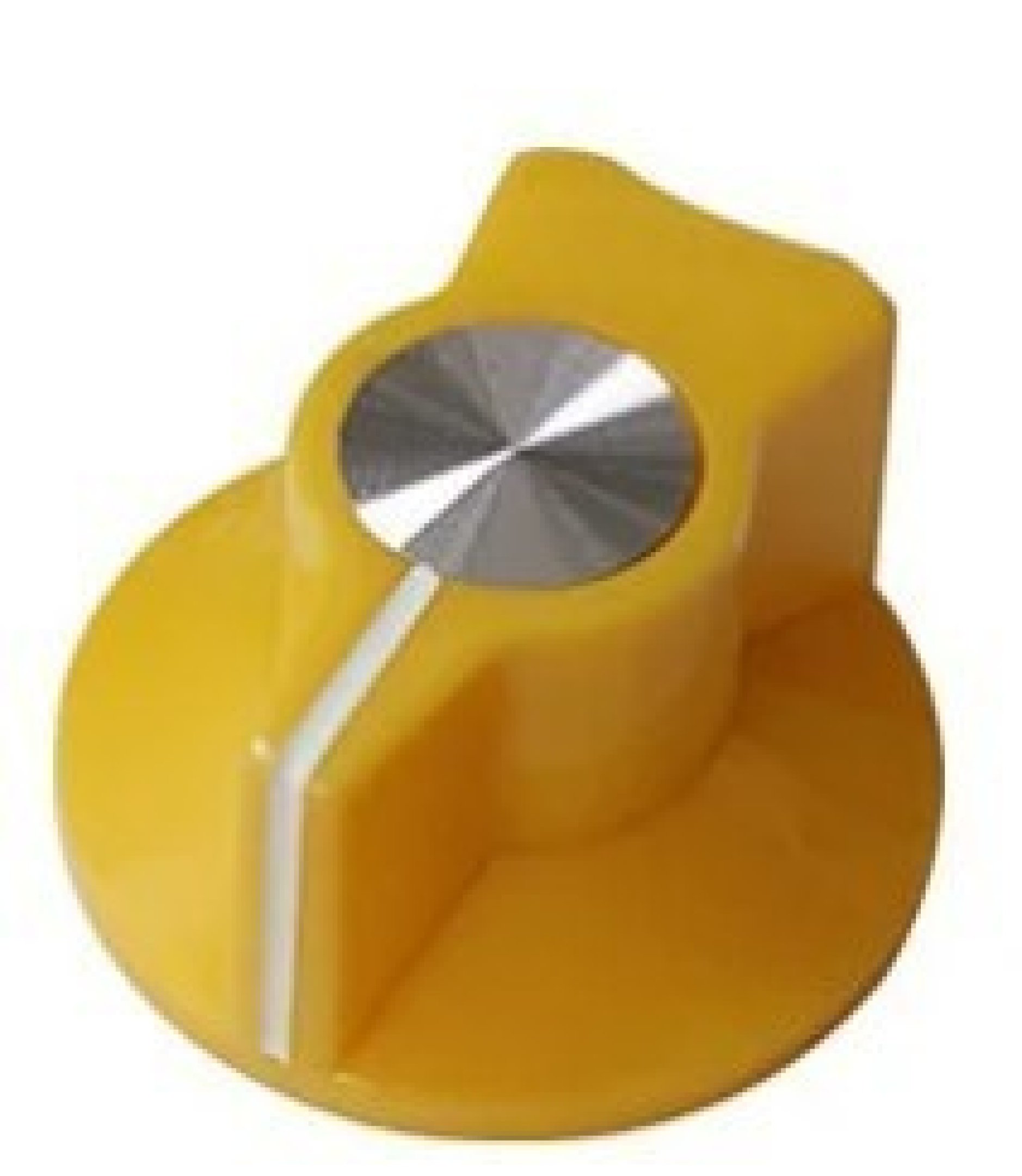 Classic knob Yellow color 29x16mm Shaft hole 6.4mm