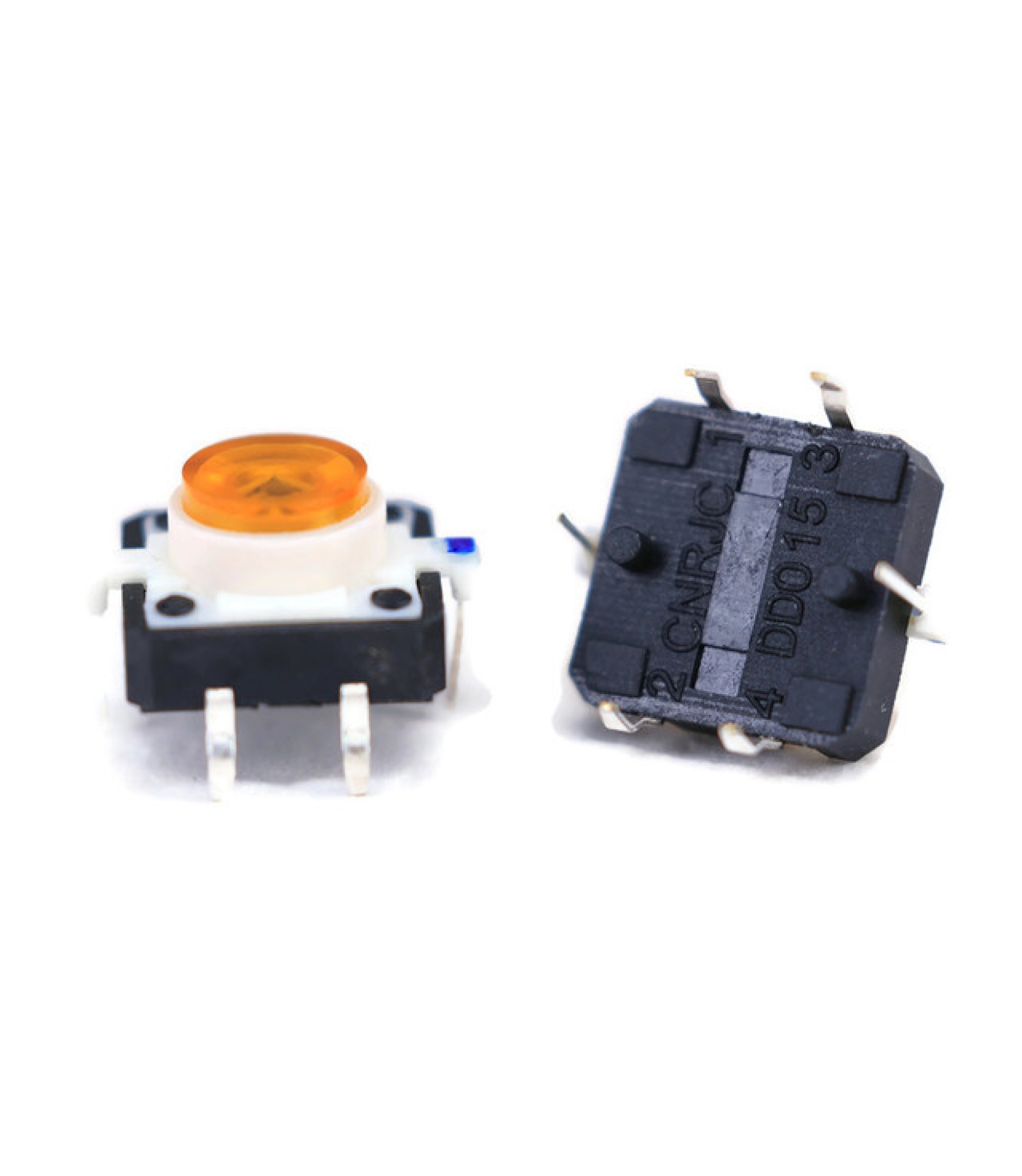illuminated Tact Switch Yellow LED 12*12mm 7.3mm Through Hole SPST-NO
