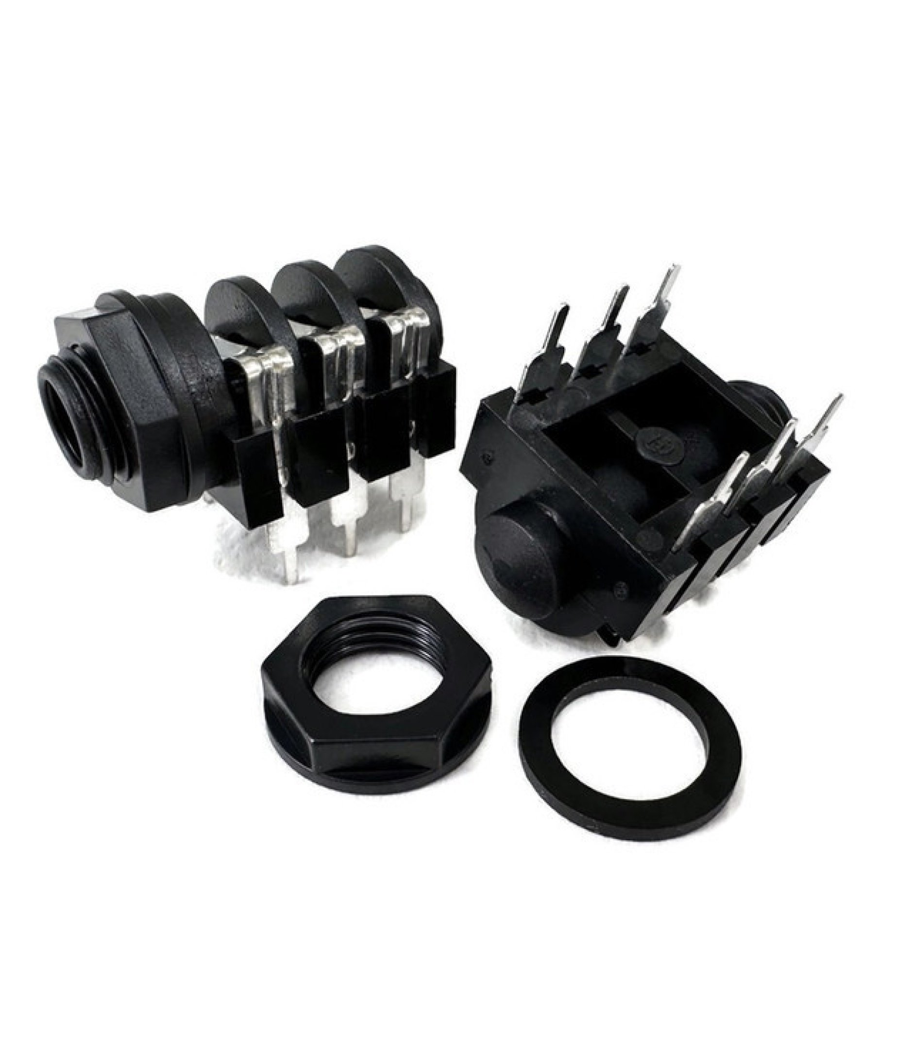 6.35mm 1/4" Stereo Insulated Socket Jack PCB Pins
