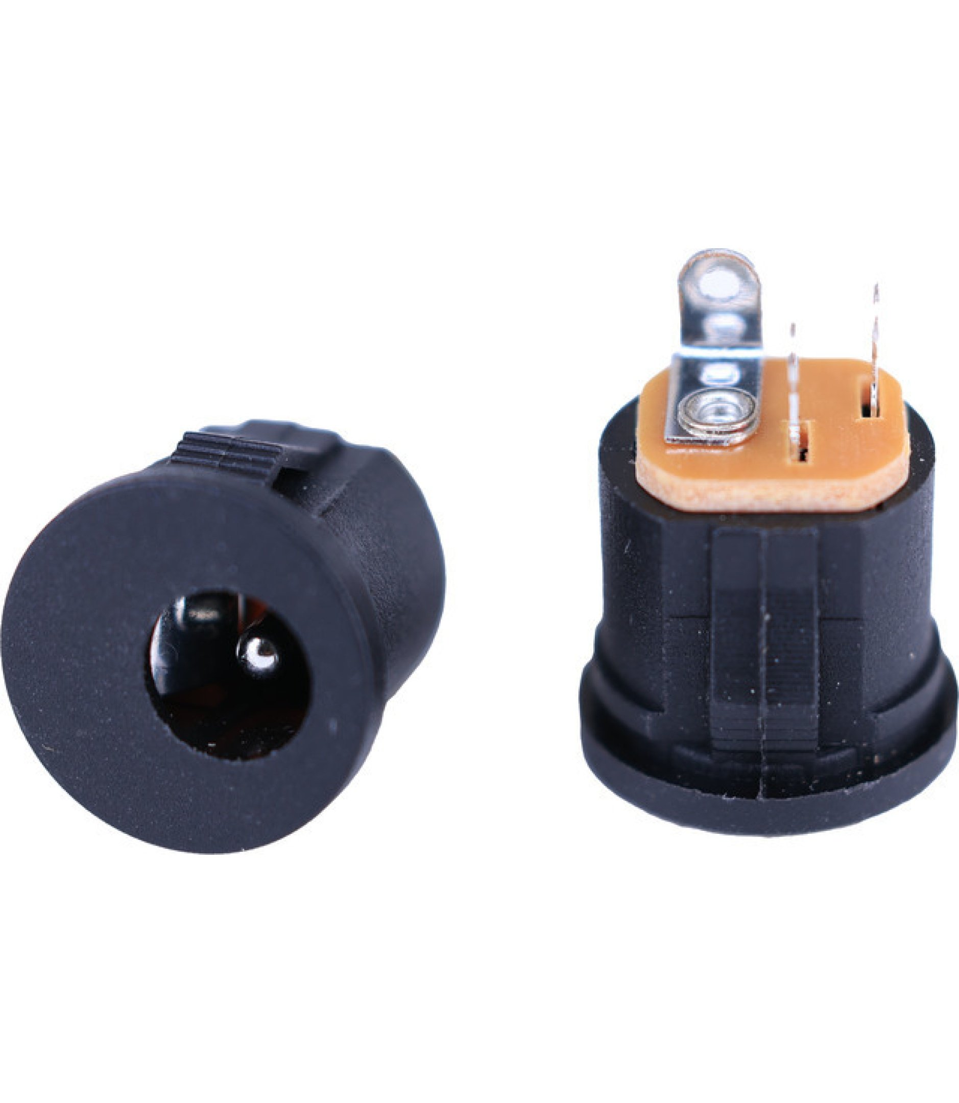 DC Power Jack 2.1mm Enclosed Frame With Switch Panel Mounting